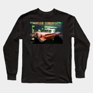 1957 Ford Thunderbird at the Old Gas Station Long Sleeve T-Shirt